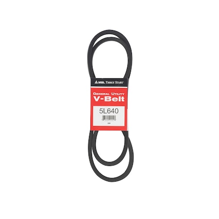 Mbl Mitsuboshi FHP General Utility V-Belt 0.63 in. W X 64 in. L For Fractional Horsepower Motors 5L640A